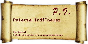 Paletta Iréneusz névjegykártya
