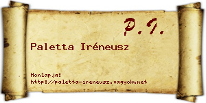 Paletta Iréneusz névjegykártya