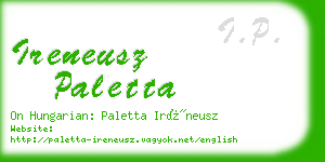 ireneusz paletta business card